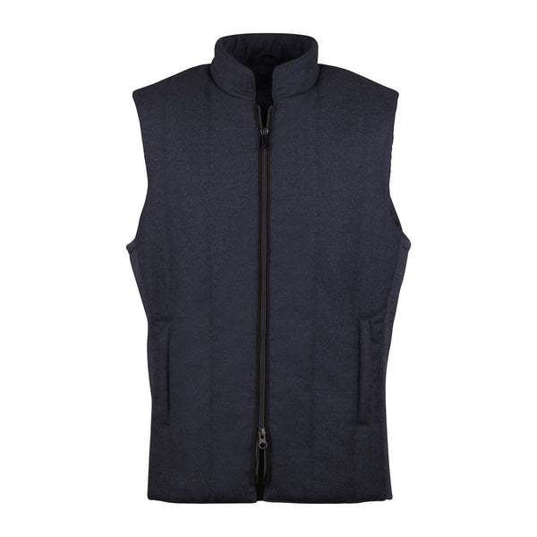 Grey Ribbed Flannel Vest