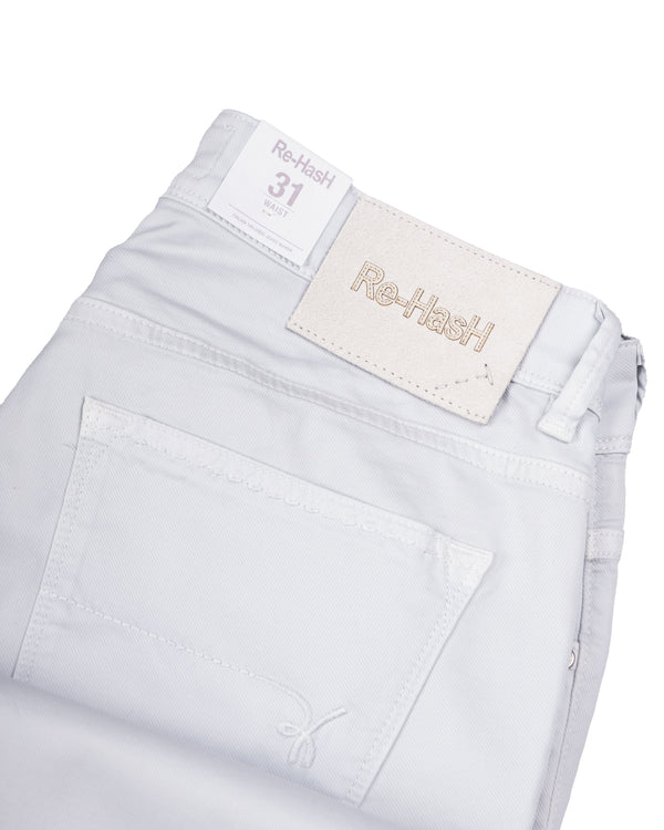 Grey Five Pocket Chinos