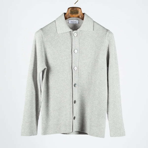 Light Grey Wool Cashmere Overshirt