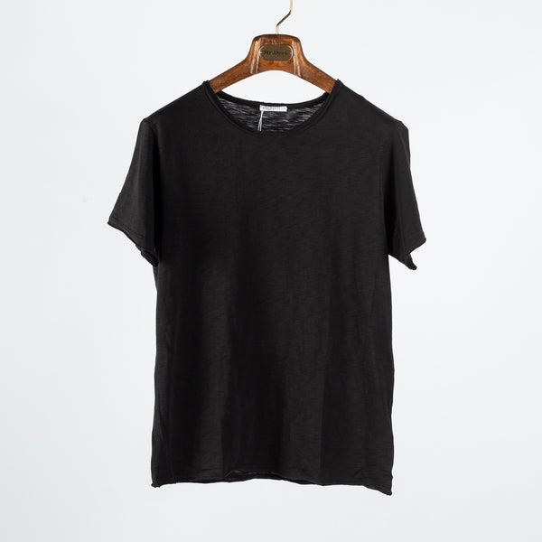 Black Elliott Raw Slub T-shirt