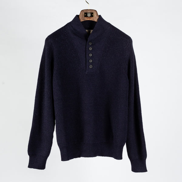 Vintage Navy Alpaca Submariner Henley