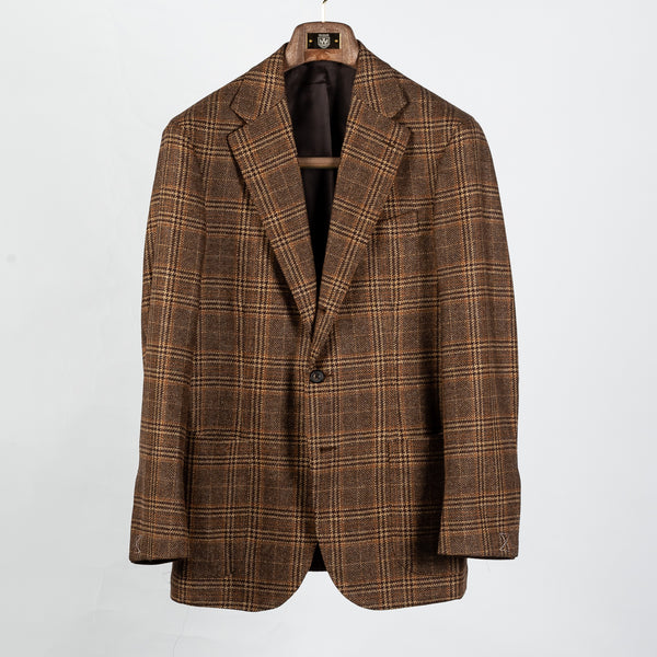 Brown & Burnt Orange GlenCheck Waverly Blazer