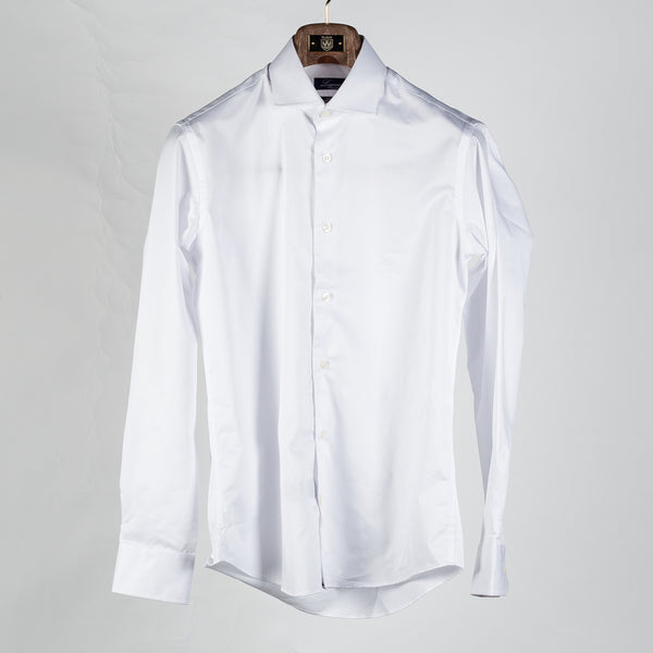 White Lugano Slim Fit Dress Shirt