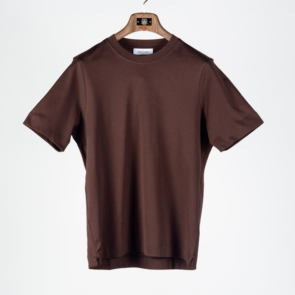 Brown Interlock Pima Cotton T-Shirt