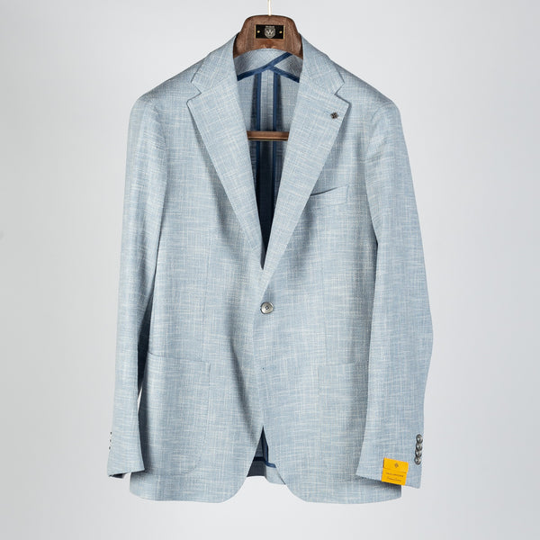 Powder Blue Wool Silk Summer Blazer