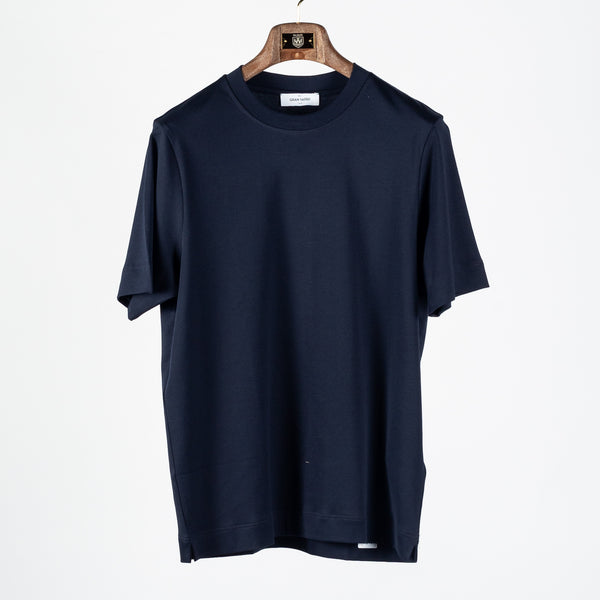 Navy Interlock Pima Cotton T-Shirt