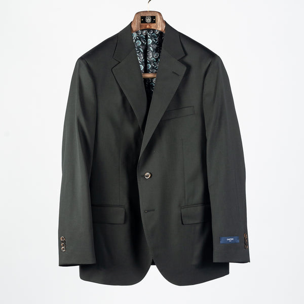 Dark Forest Green Wool Suit