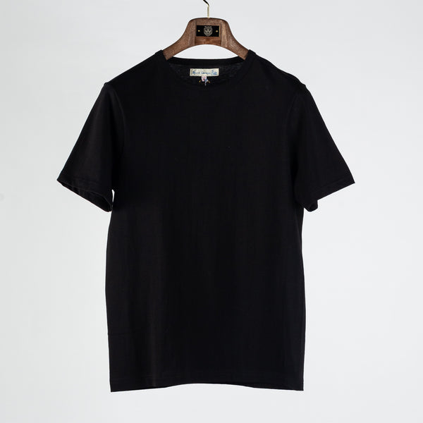 Deep Black 1950s Loopwheeled Lightweight T-Shirt