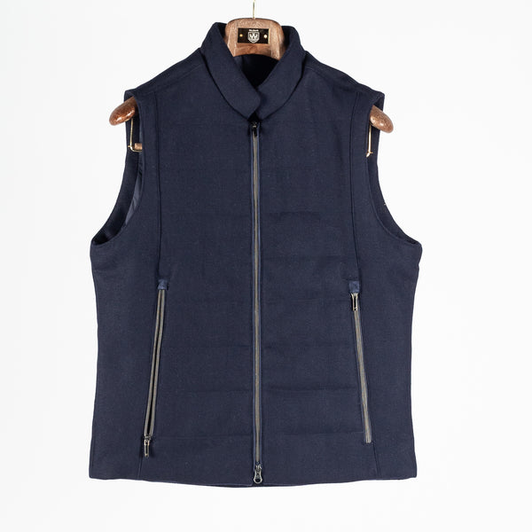 Textured Navy Vest