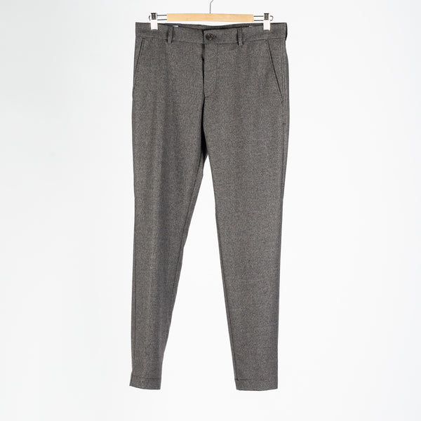 Charcoal Micro Check Shank Pant