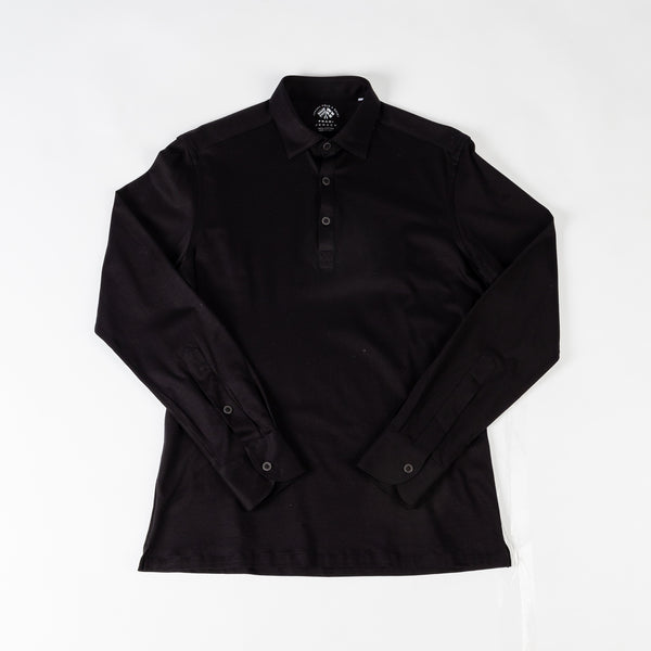 Black L/S Jersey Polo
