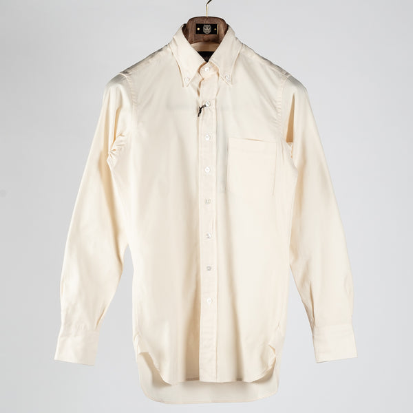 Ecru Pinpoint Oxford Button-Down Shirt
