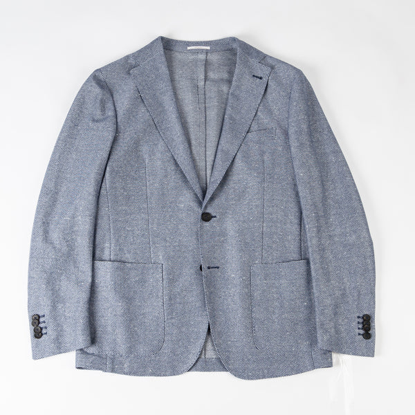 Light Blue Herringbone Blazer