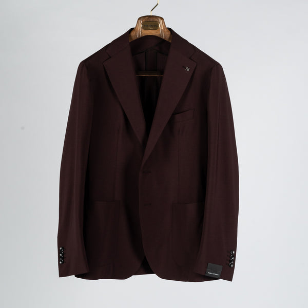 Burgundy Wool Jersey Casual Suit