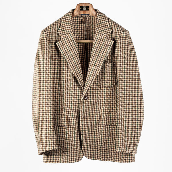 Brown & Green Houndstooth Tweed Games Blazer