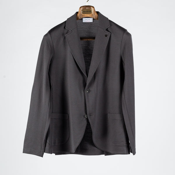 Charcoal Athleisure Knit Blazer