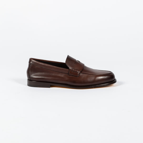 Brown Leather Napatto Penny Loafer