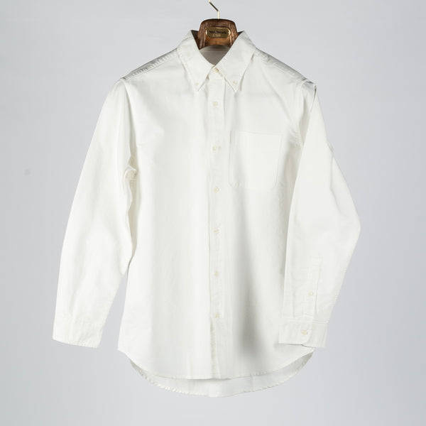 Classic White Oxford Cloth Button Down Shirt