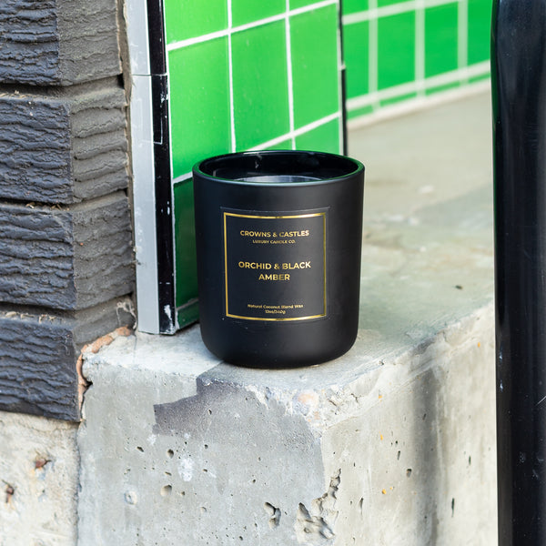 Orchid & Black Amber 12oz Candle