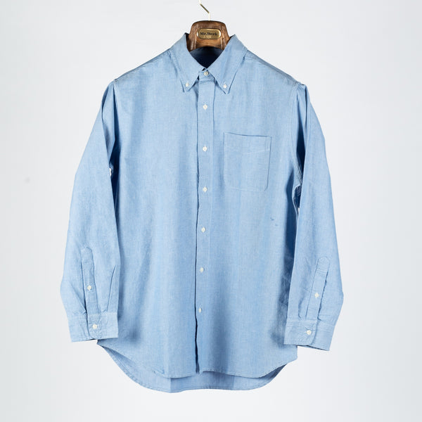 Vintage Blue Oxford Cloth Button Down Shirt