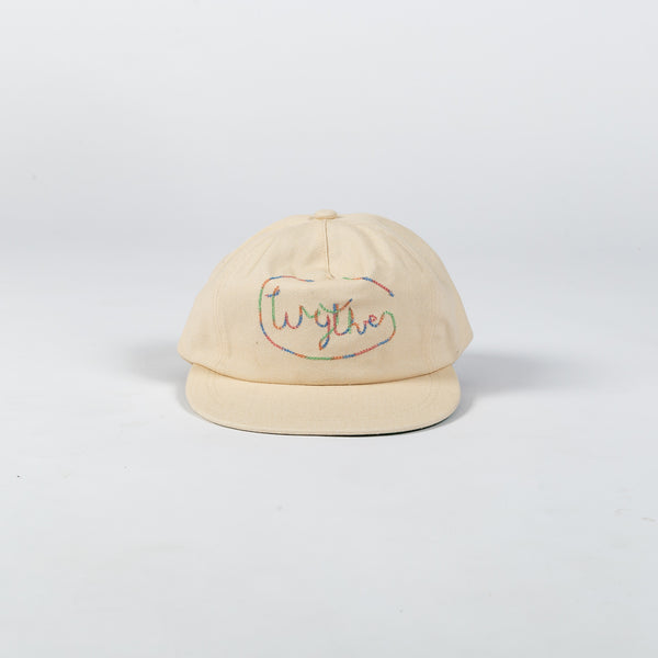 Cream Chainstitched Canvas Ranch Hat