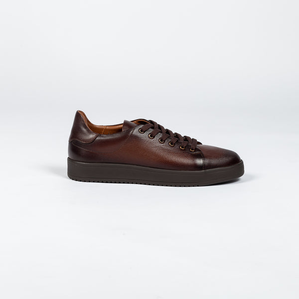 Chocolate Brown Leather Sneaker