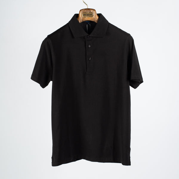 Black Stretch Iconic Polo