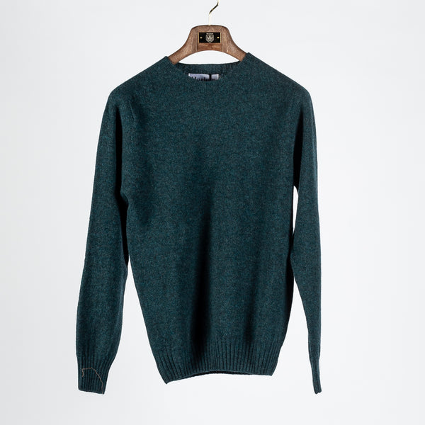 Teal Lambswool Crewneck Sweater