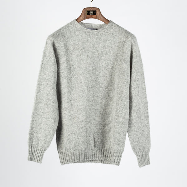 Light Grey Shaggy Crewneck Sweater