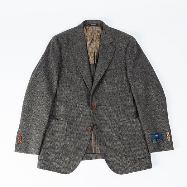Charcoal Chevron Soft Construction Blazer