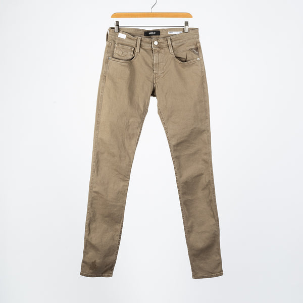 Dark Beige Anabass Slim Fit Jeans