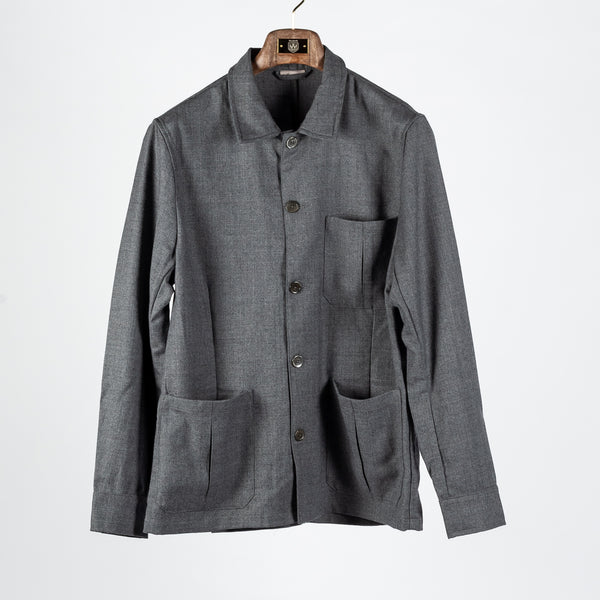 Medium Grey Wool Overshirt