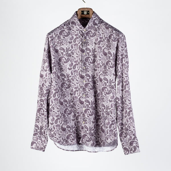 Light Purple Paisley Jersey Dress Shirt