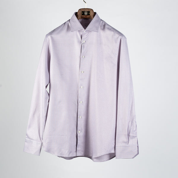 Red Checked Twill Shirt Dress Shirt