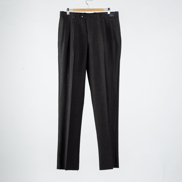 Charcoal Glen check Single Pleated Trousers