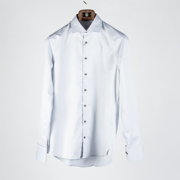 Light Grey Contrast Twill Shirt Dress Shirt