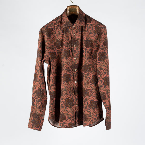 Rose Paisley Printed Dress Shirt