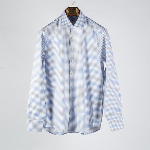 Light Blue Checked Oxford Dress Shirt