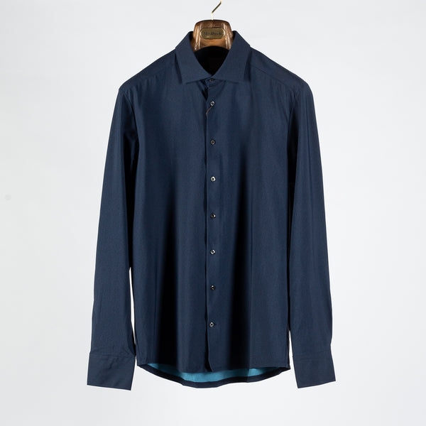Navy Twill Jersey Dress Shirt