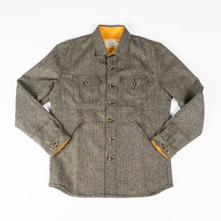 Dehen 1920 Black Herringbone Crissman Overshirt 1