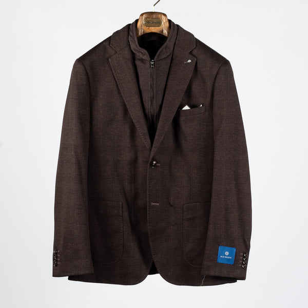 Brown Check Blazer w/ Removable Inlay