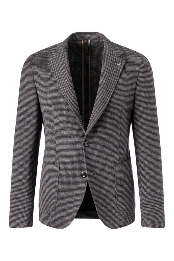 Textured Brown Knit Adwyn Blazer