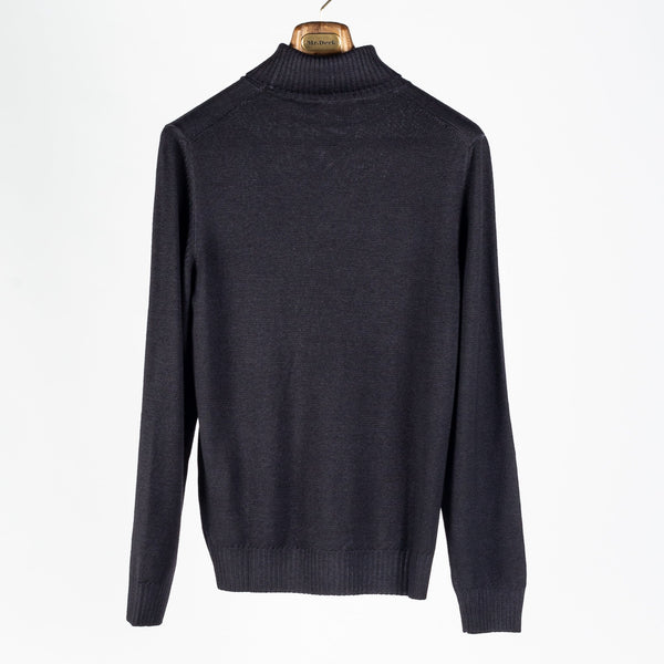 Anthracite Double-Thread Merino Turtleneck
