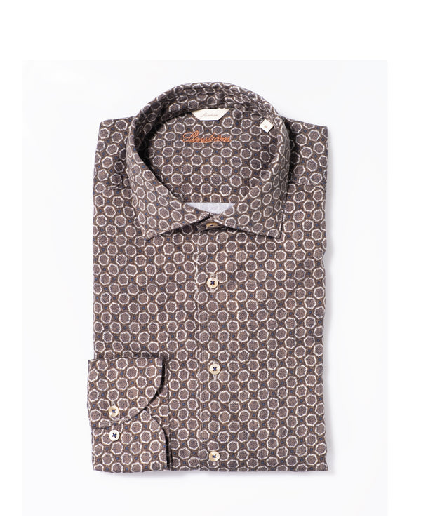 Brown SL Patterned Flannel Shirt
