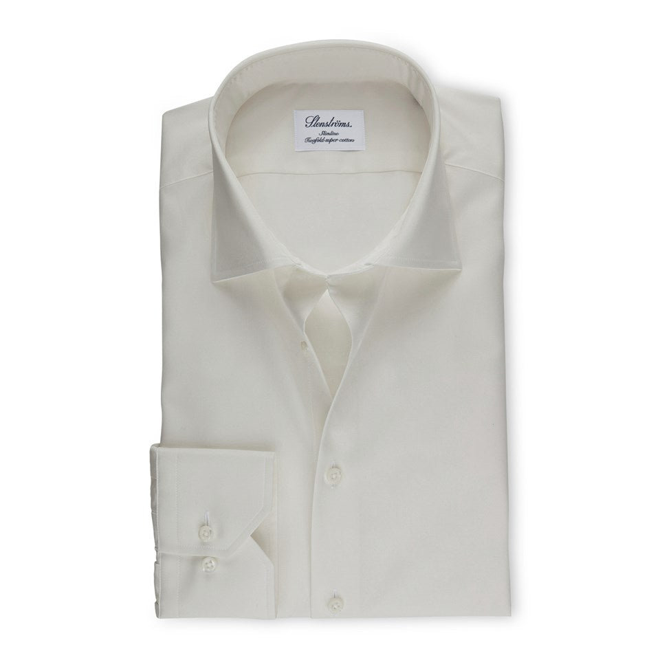 Ivory Twill Dress Shirt  Mr.Derk