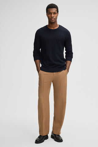Strellson Navy Adrian Knit Sweater - Cotton, Regular Fit - Alternate View