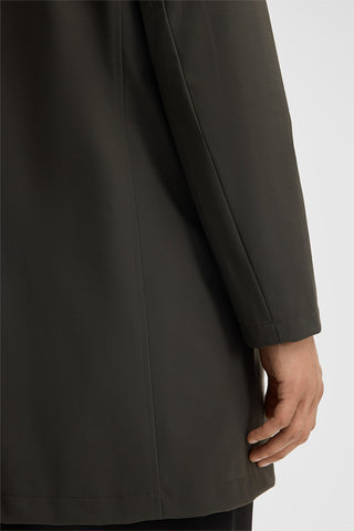 Strellson Olive Naro City Coat - Tan, Nylon, Stretch, Regular Fit - Back View