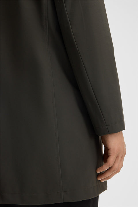 Strellson Olive Naro City Coat - Tan, Nylon, Stretch, Regular Fit - Back View