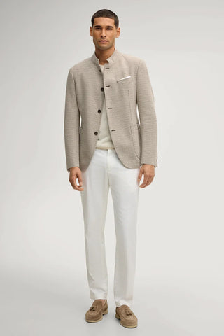Joop Brown Herringbone Hiro Jacket - Cotton, Polyester, Slim Fit - Alternate View