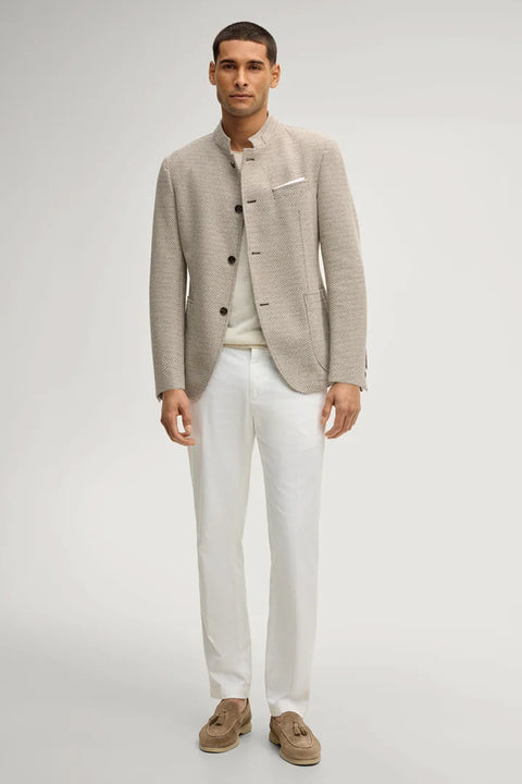 Joop Brown Herringbone Hiro Jacket - Cotton, Polyester, Slim Fit - Alternate View